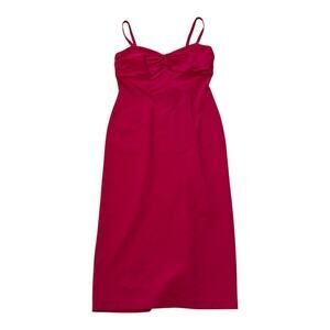 V-Day! 💗 Sachin & Babi Midi Cocktail Dress Sz 6 Pink Sweetheart Spaghetti Strap